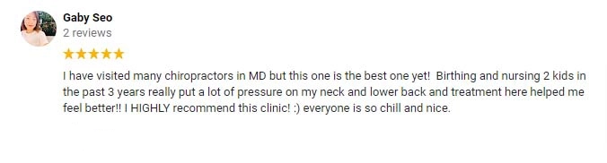 Chiropractic Frederick MD Testimonials Gaby Seo